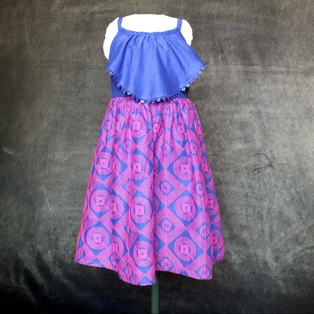 Cat & Jack 6x periwinkle & pink girls dress
